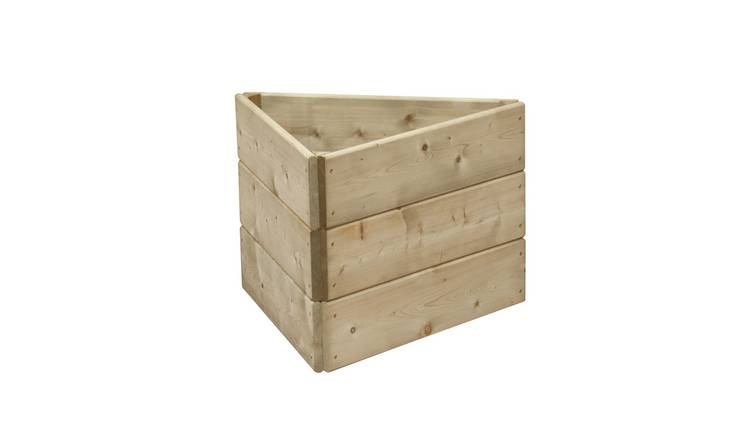 Greena Triangular Wooden Raised Bed 45 cm High, 60cm each side
