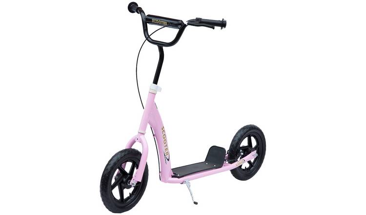 HOMCOM 5 to 12 Years 12 Inch Adjustable Kick Scooter – Pink