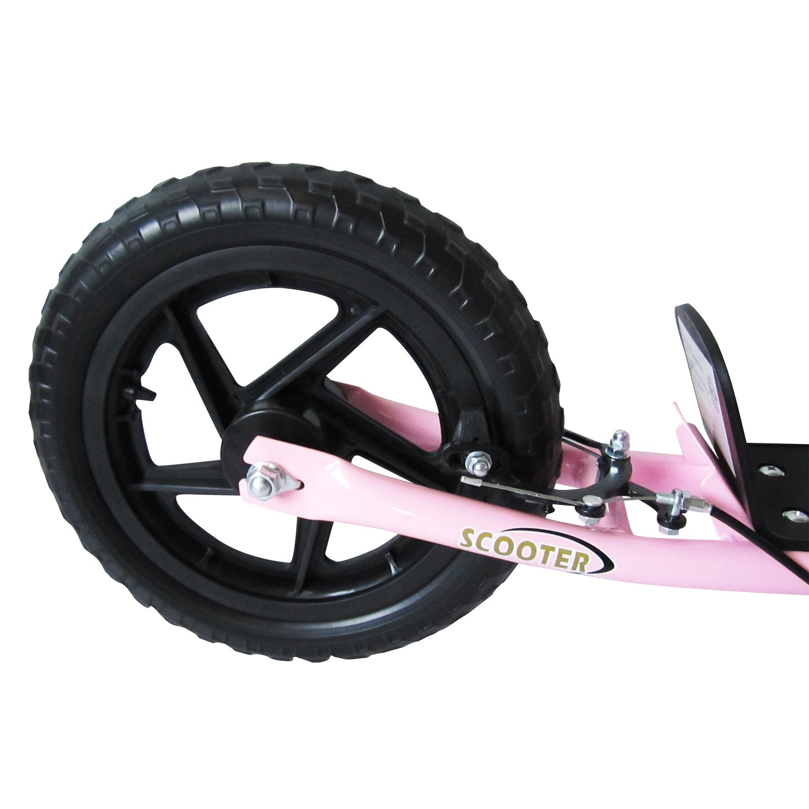 HOMCOM 5 to 12 Years 12 Inch Adjustable Kick Scooter – Pink - Image 4