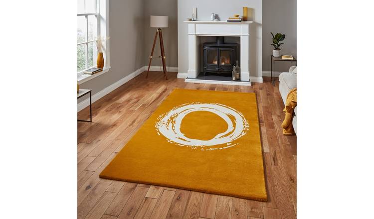 Mega Flooring Yellow Handmade Abstract Rug - 120 x 170cm