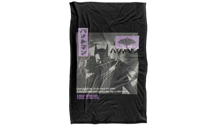 Batman Kanji Darkest Shadows Soft Touch Blanket - 152cm x 127cm