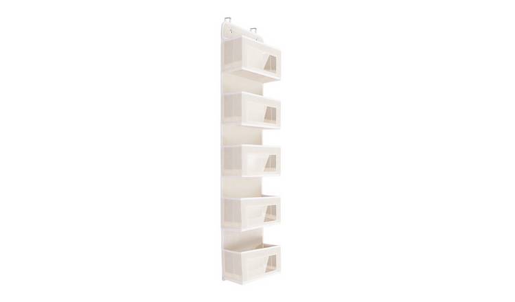 Living and Home 5 Pocket Over the Door Fabric Organizer - Beige