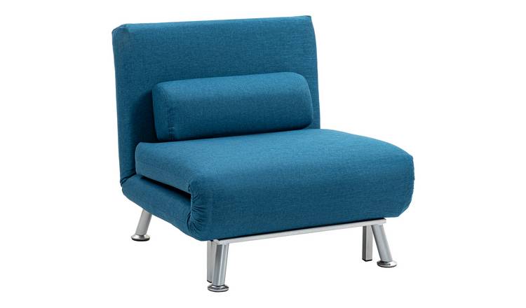 HOMCOM 3 in 1 Linen Fabric Adjustable Sofa for Living Room - Blue