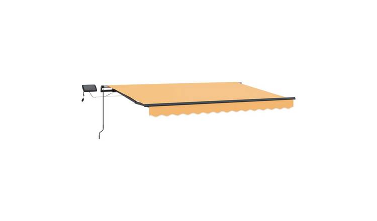 Walplus Polyester Retractable Awning - Sand - 600 x 300 cm - Easy to Install