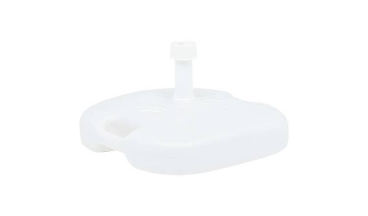 Walplus Plastic Umbrella Base /Water Filled 16 L - White - 45 x 45 x 26 cm