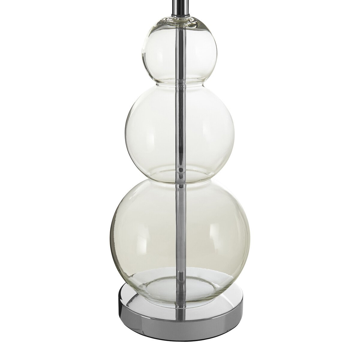 Orsina Luke Fabric Shade Table Lamp with Glass Orbs – Black and Silver - Image 3