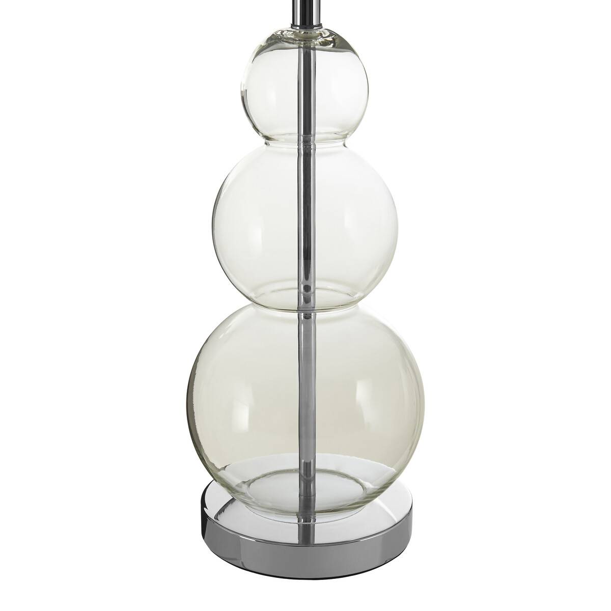 Orsina Luke Fabric Shade Table Lamp with Glass Orbs – Black and Silver - Image 3