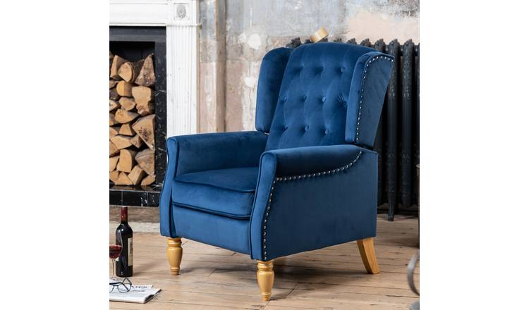 Artemis Home Annapoli Recliner Armchair - Dark Blue