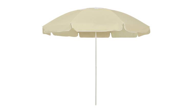 Walplus Polyester Beach Parasol - Sand Yellow - dia 240 cm