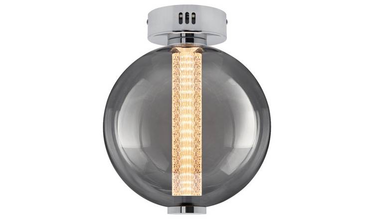 Energy Light Bulbs 9W LED Globe Glass Flush Mount Ceiling Light - Grey