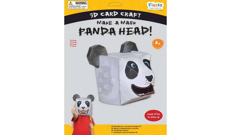 Fiesta Crafts Panda 3D Mask Card Craft - 5 Years +