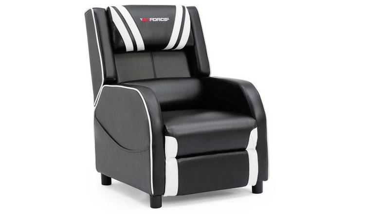 Furniture Online Ranger S Faux Leather Recliner Gaming Chair - White