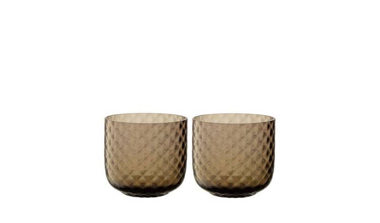 LSA International Dapple Tumbler 300ml Set of 2 - Brown