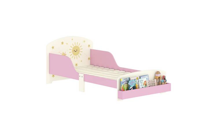 AIYAPLAY Lion Toddler Bed Frame with Storage & Guardrails - Pink