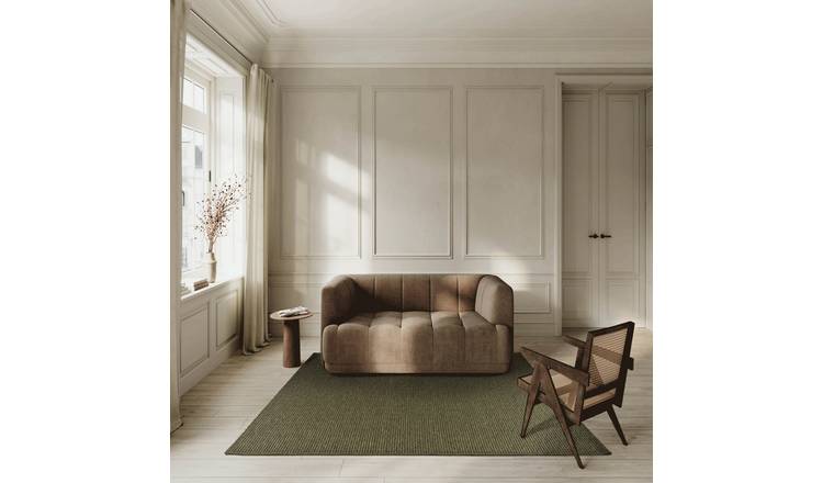 Mega Flooring Green Modern Plain Rug - 80 x 150cm