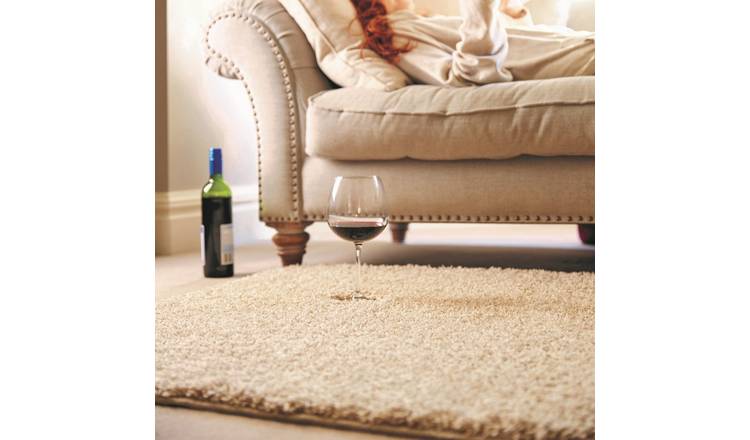 Mega Flooring Beige Shaggy Plain Runner - 67 x 300cm