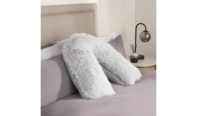 OHS Long Hair V Pillow - Grey Marl