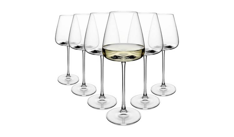 Argon Tableware Dulwich Crystal White Wine Glasses - 460ml - Pack of 6
