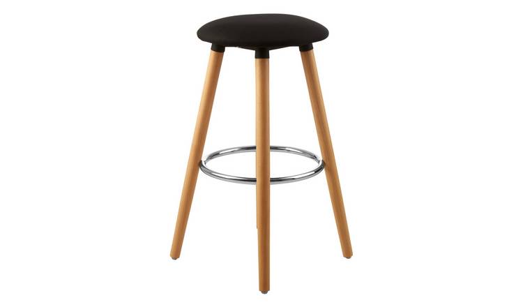 Orsina Stockholm Fabric Bar Stool – Black & Natural