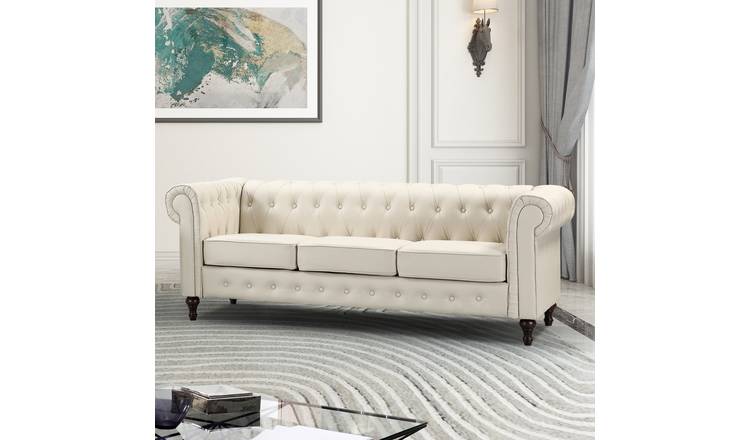Artemis Home Richland 3 Seat Sofa - Cream
