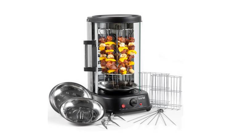 Baridi Vertical 360 Degree Rotisserie Smokeless Grill - Black