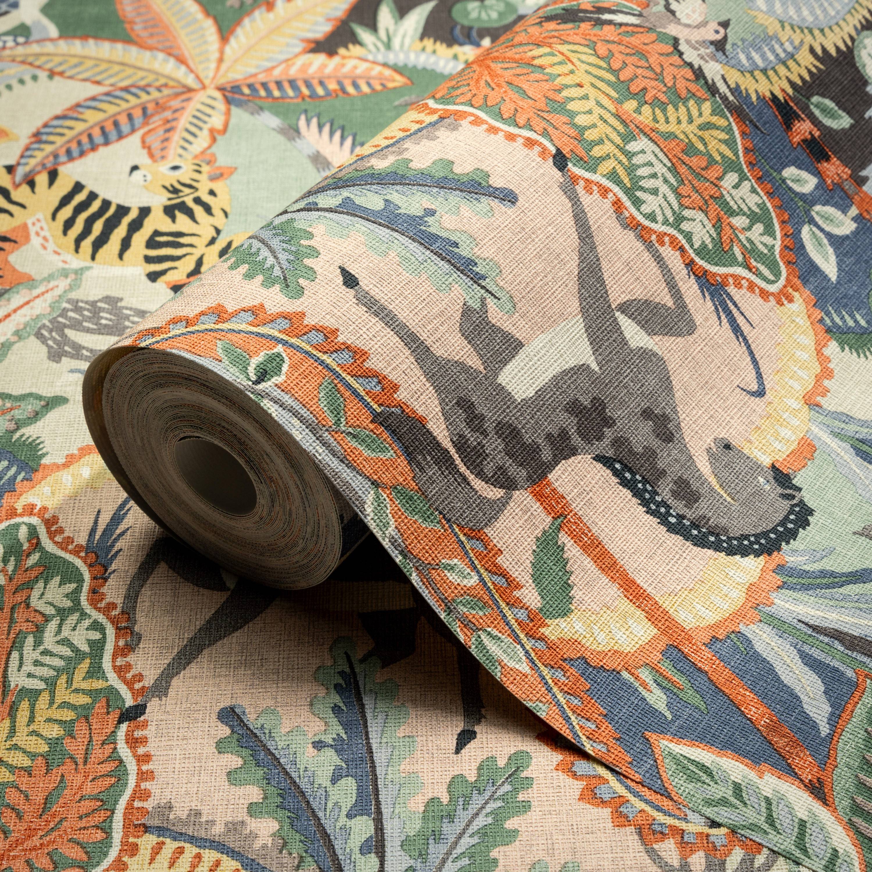Grandeco Animal Garden Textured Wallpaper - Multi - Image 2