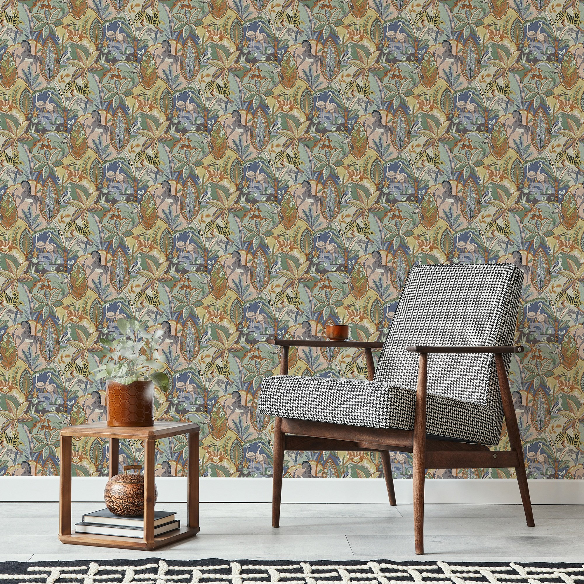 Grandeco Animal Garden Textured Wallpaper - Multi - Image 3