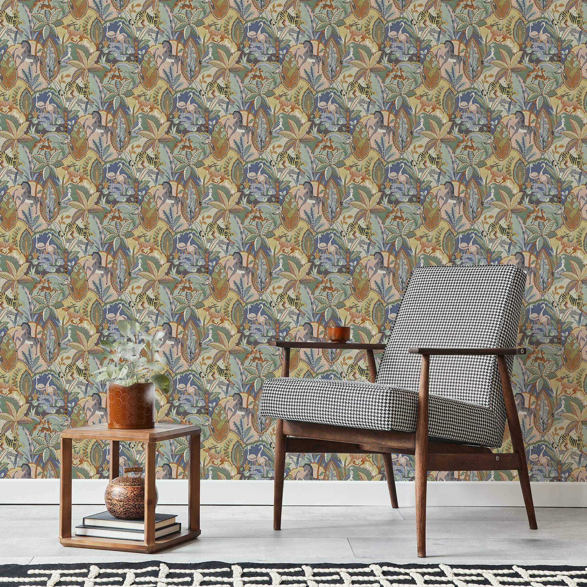Grandeco Animal Garden Textured Wallpaper - Multi - Image 3