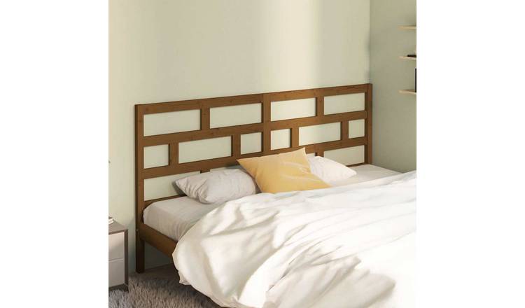 Walplus Solid Pine Wood Bed Headboard - Light Brown - 186 x 4 x 100 cm