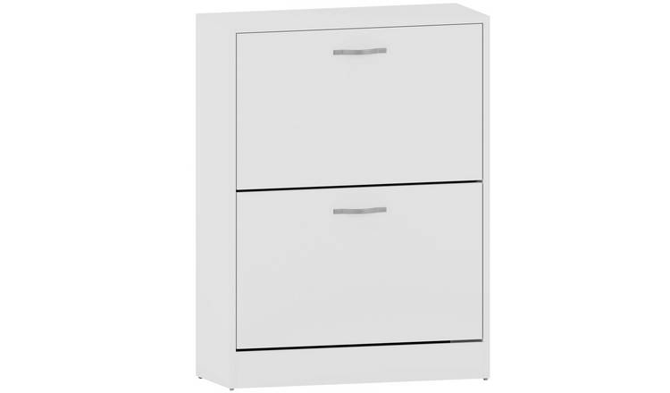 Vida Designs 2 Drawer Shoe Cabinet - White