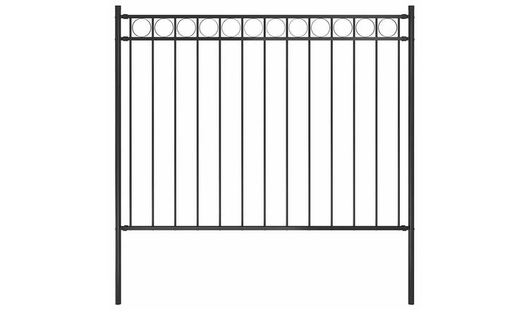 Walplus Steel Fences Assen - Black - 170 x 150 cm