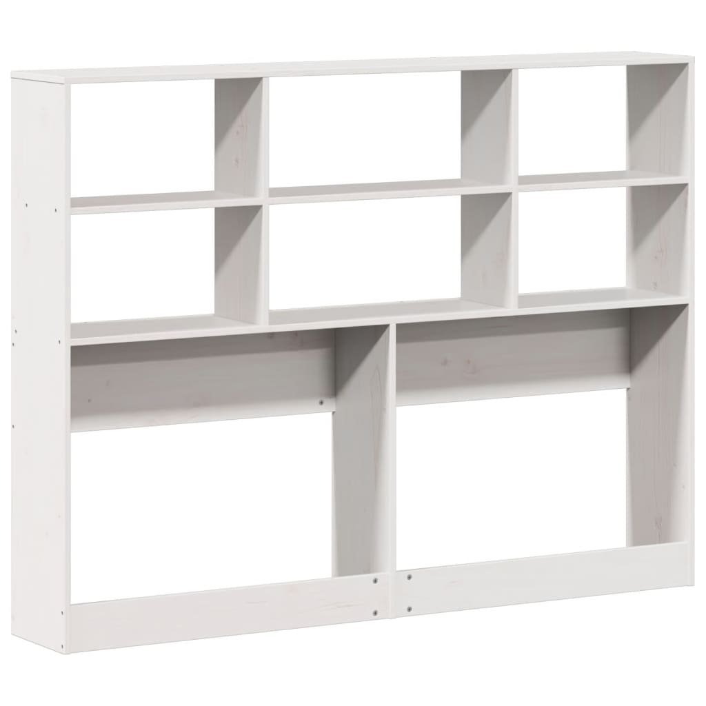 Walplus Pine Wood Headboard with Storage - White - 166 x 23 x 110 cm - Image 5