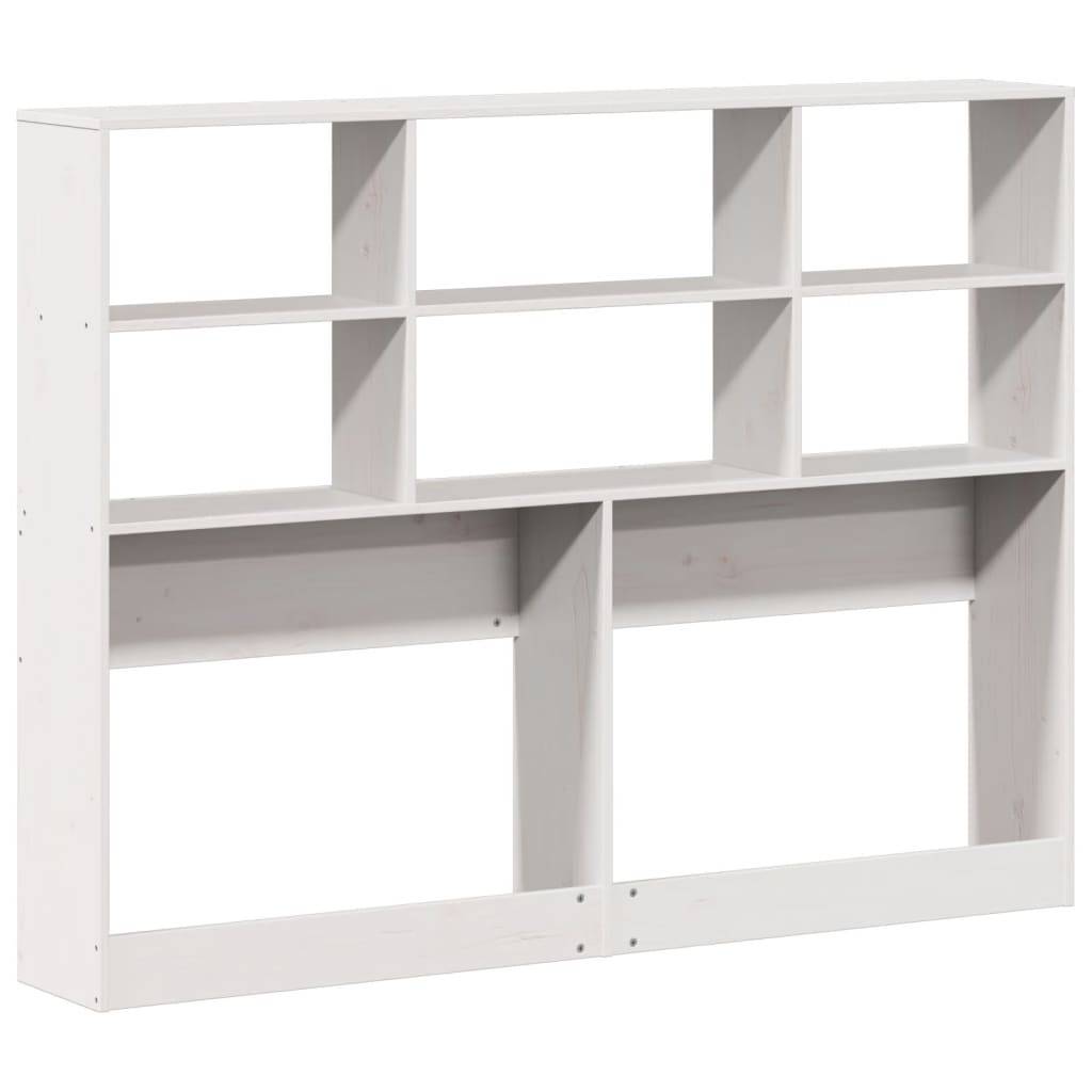 Walplus Pine Wood Headboard with Storage - White - 166 x 23 x 110 cm - Image 5