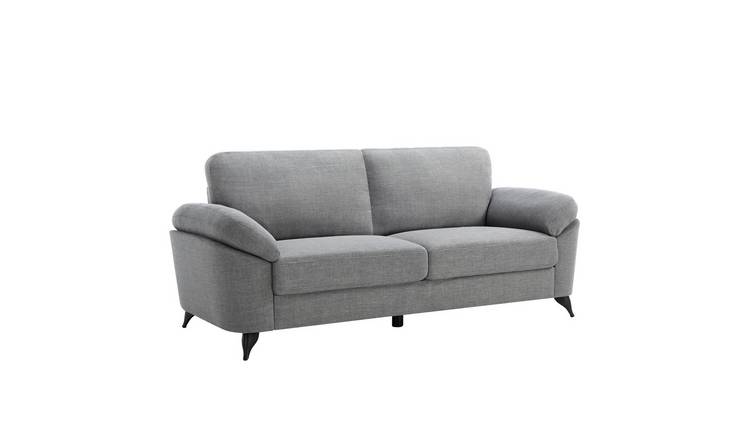 Furniture Online Malmo Scandi 3 Seater Linen Sofa – Grey