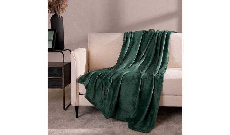 OHS Ultra Soft Blanket Throw 150 x 200cm - Green