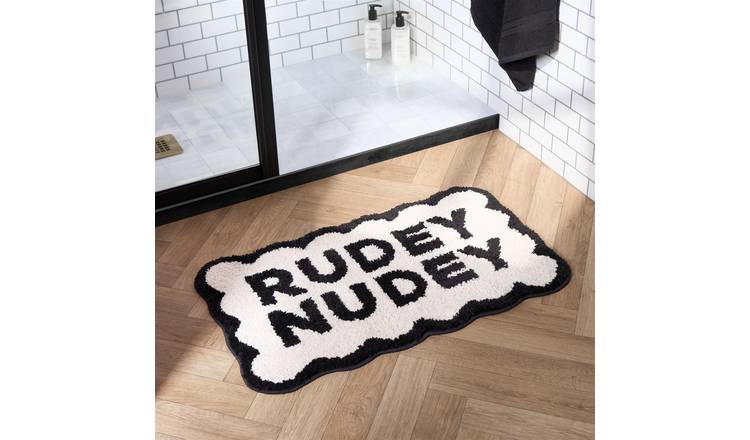 OHS Rudey Nudey Tufted Bath Mat - 45 x 75cm - Mono