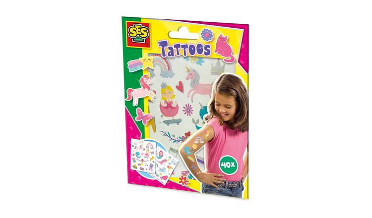 SES Creative Tattoos For Children Unicorn Fairytale Craft Set