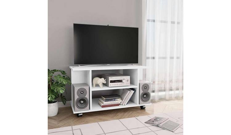 Walplus Engineered Wood TV Cabinet - White - 80 x 40 x 45 cm