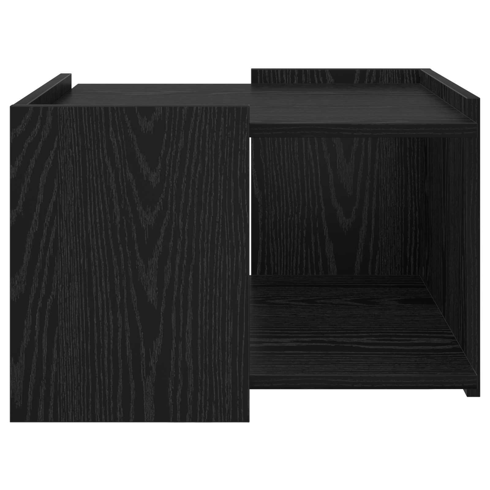Walplus Engineered Wood Coffee Table - Black Oak - 50.5 x 50 x 33 cm - Image 4
