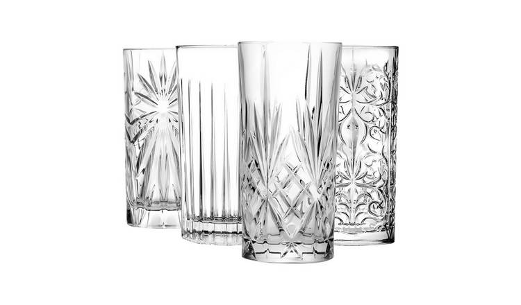 RCR Crystal 4 Piece Mixology Highball Glasses Set - 370ml