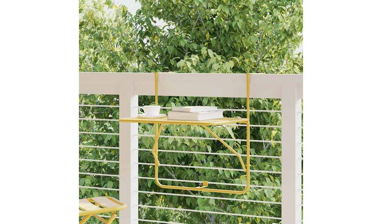 Walplus Steel Balcony Table - Gold - 60 x 40 x 65 cm