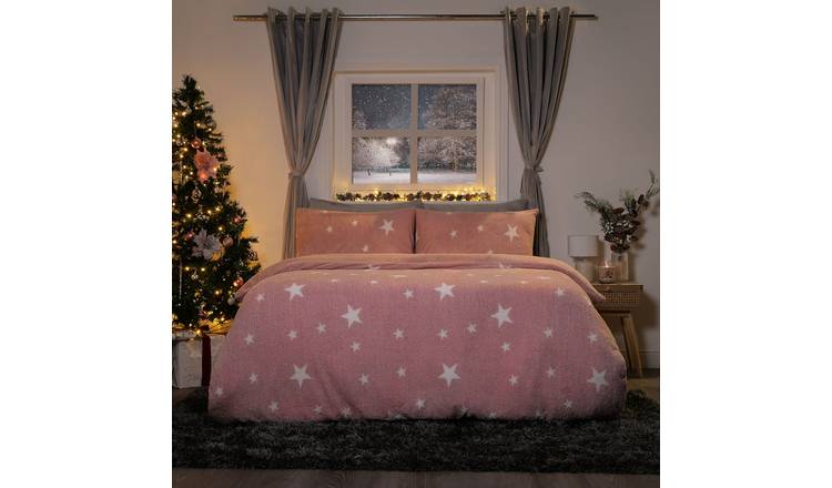 OHS Star Teddy Duvet Cover Set Blush - King