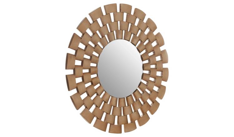 Orsina Geela Round Antique Finish Wall Mirror – Silver