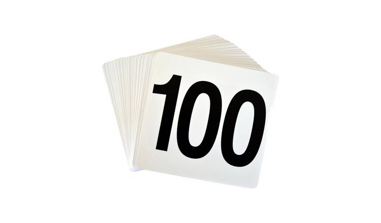 Argon Tableware Wedding Table Number Cards - 1 to 100 - White