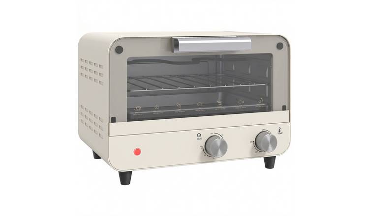 HOMCOM 12L Multifunction Mini Toaster Oven - Cream