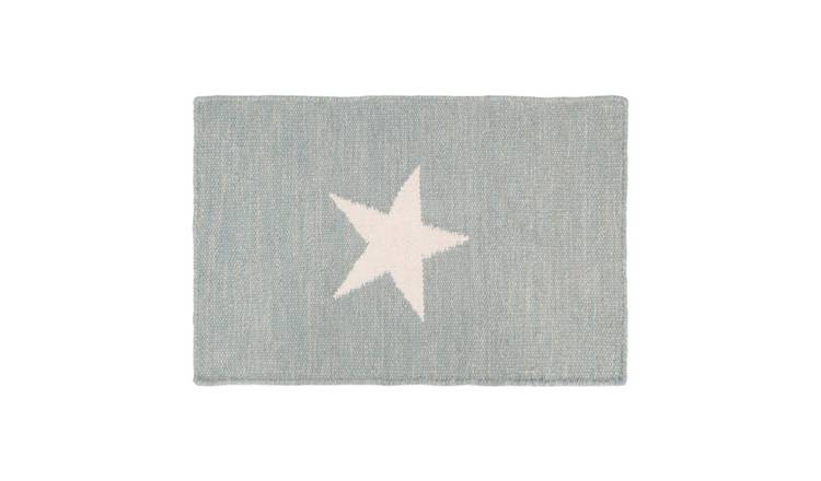 Orsina White and Grey Kids Star Rug - 120 x 180cm