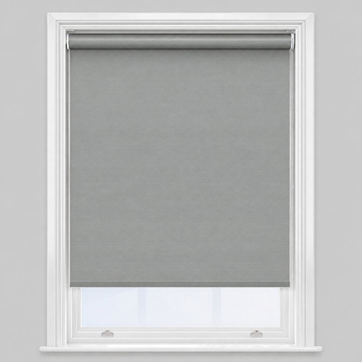 New Edge Blinds Dark Grey Water Resistant Blackout Roller Blinds - 45cm x 160cm - Image 1