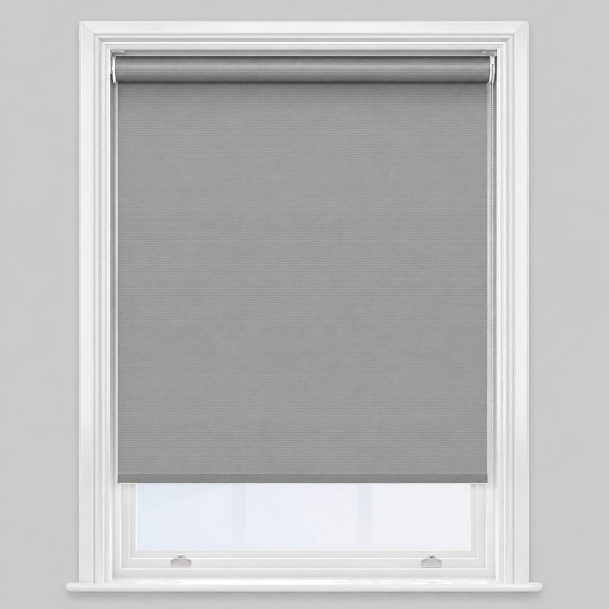 New Edge Blinds Dark Grey Water Resistant Blackout Roller Blinds - 45cm x 160cm - Image 1