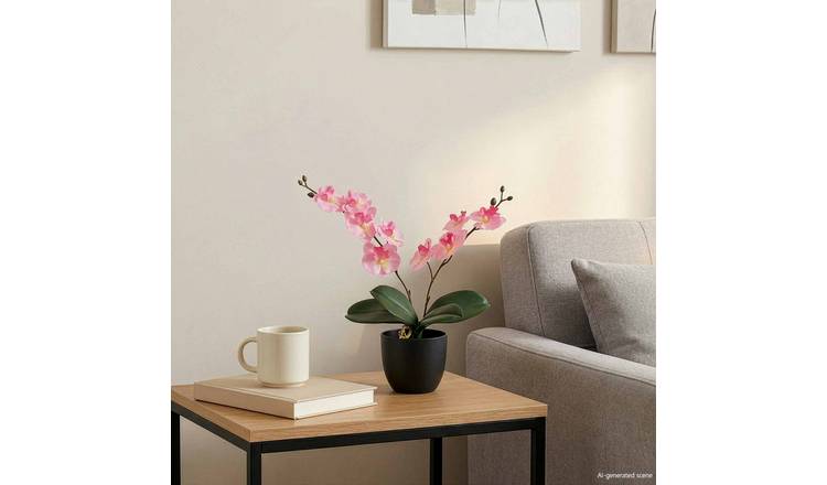 Walplus Fabric Artificial Orchid Plant - Pink - 36 x 10 x 30 cm