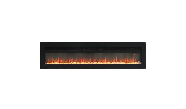 Living and Home 60 Inch Electric Fireplace with Remote - Black